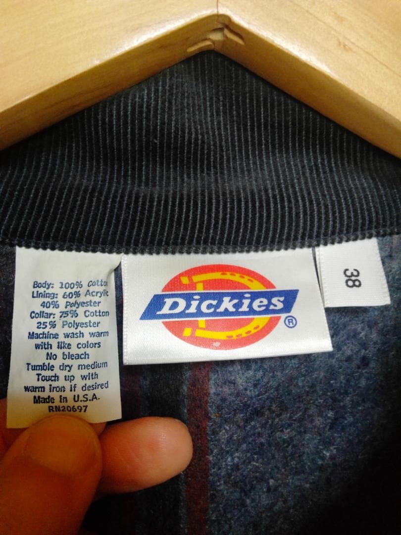 ビンテージ90年代Dickiesデニムカバーオール新品デッドストック裏地付き38