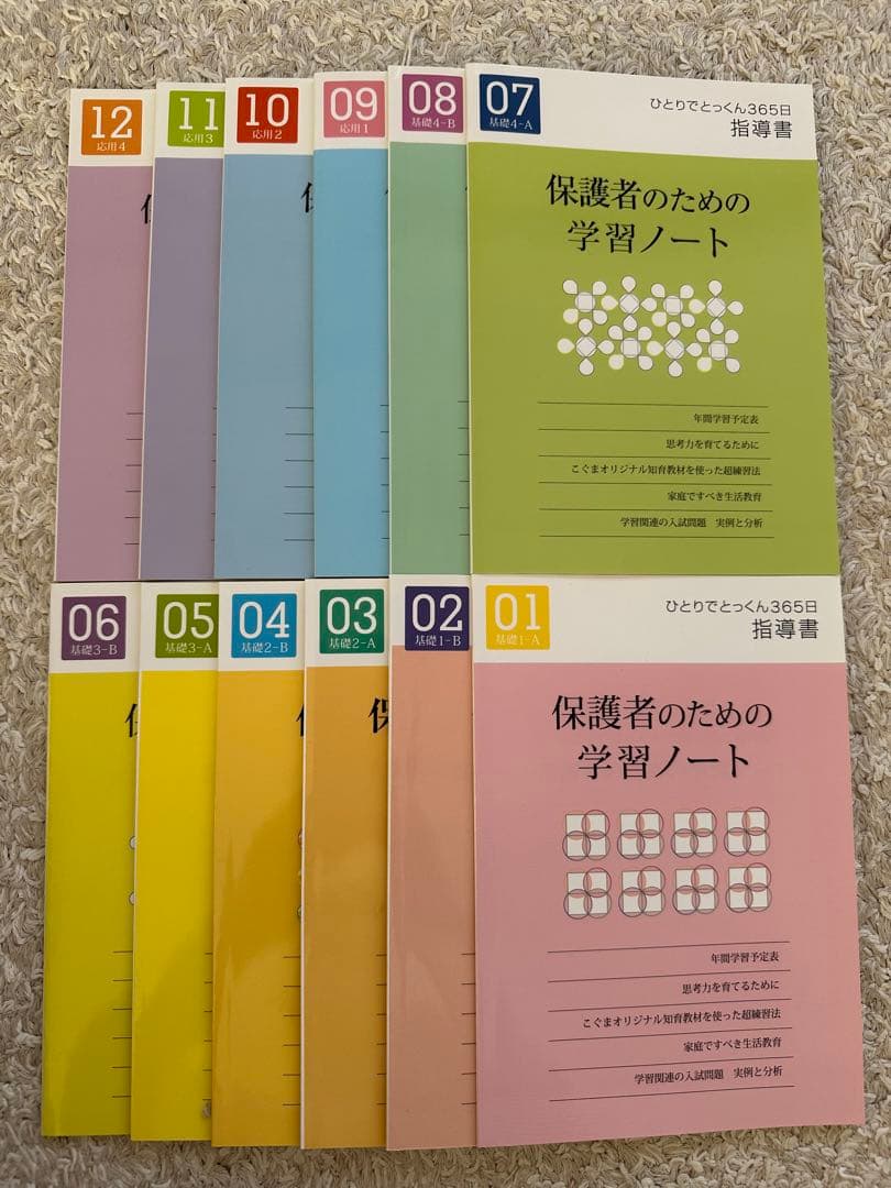 【未使用品:こぐま会】ひとりでとっくん365日 全01-12巻