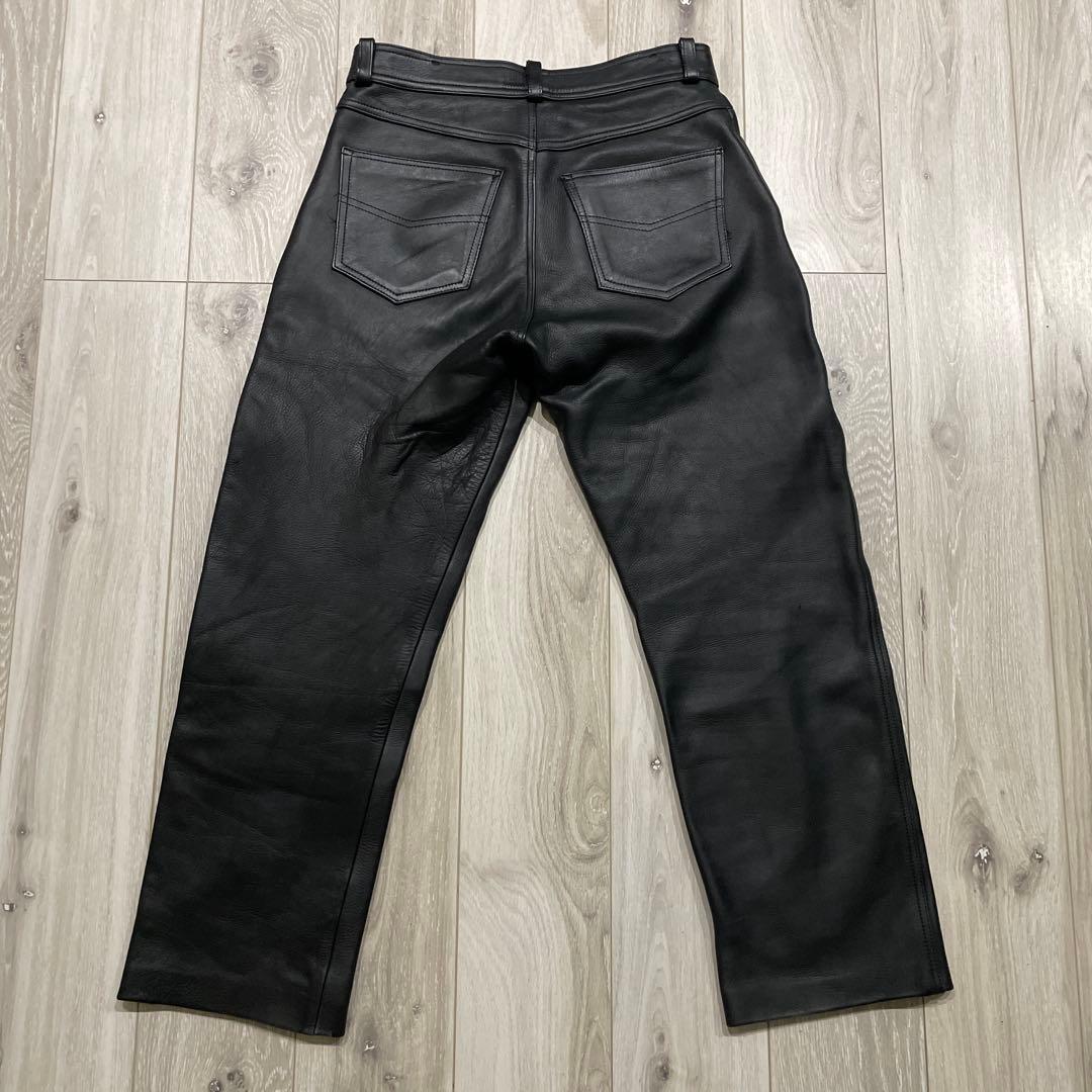 FIRST Genuine Leather 本革 レザーパンツ W34