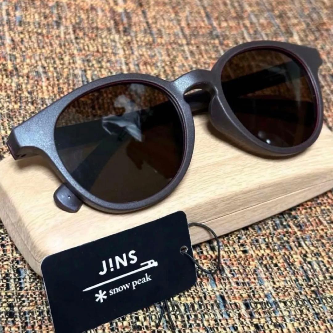JINS ×  Peak Rubber サングラス 偏光レンズ　土カラー