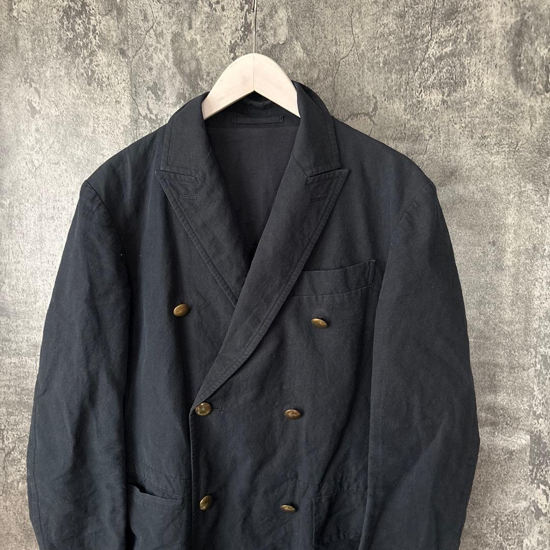 ⭐︎523 Scye サイ　麻混コットン　ブレザー　ジャケット　ダブル　金ボタン