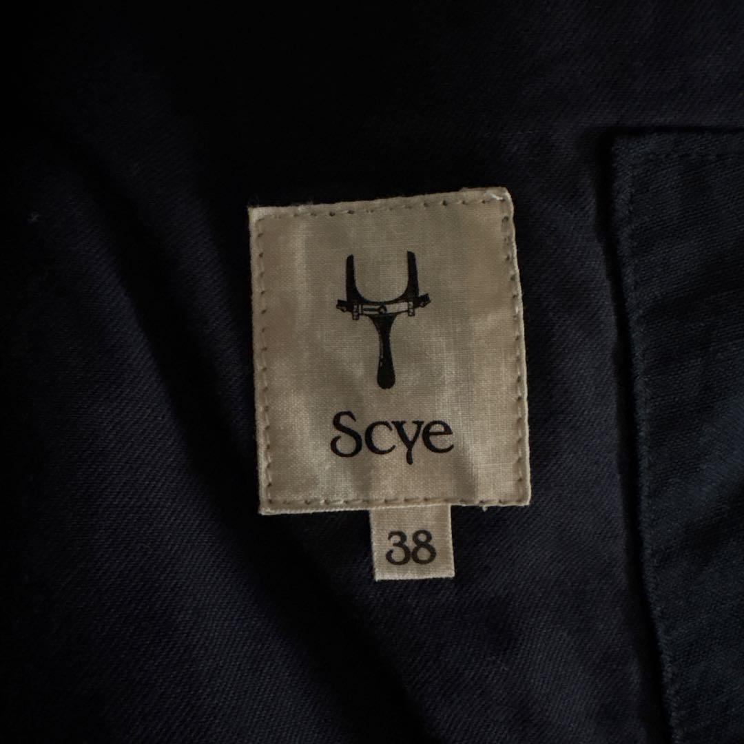 ⭐︎523 Scye サイ　麻混コットン　ブレザー　ジャケット　ダブル　金ボタン