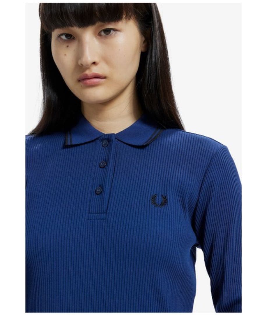トップス Fred Perry Long Sleeve Ribbed Polo Shirt