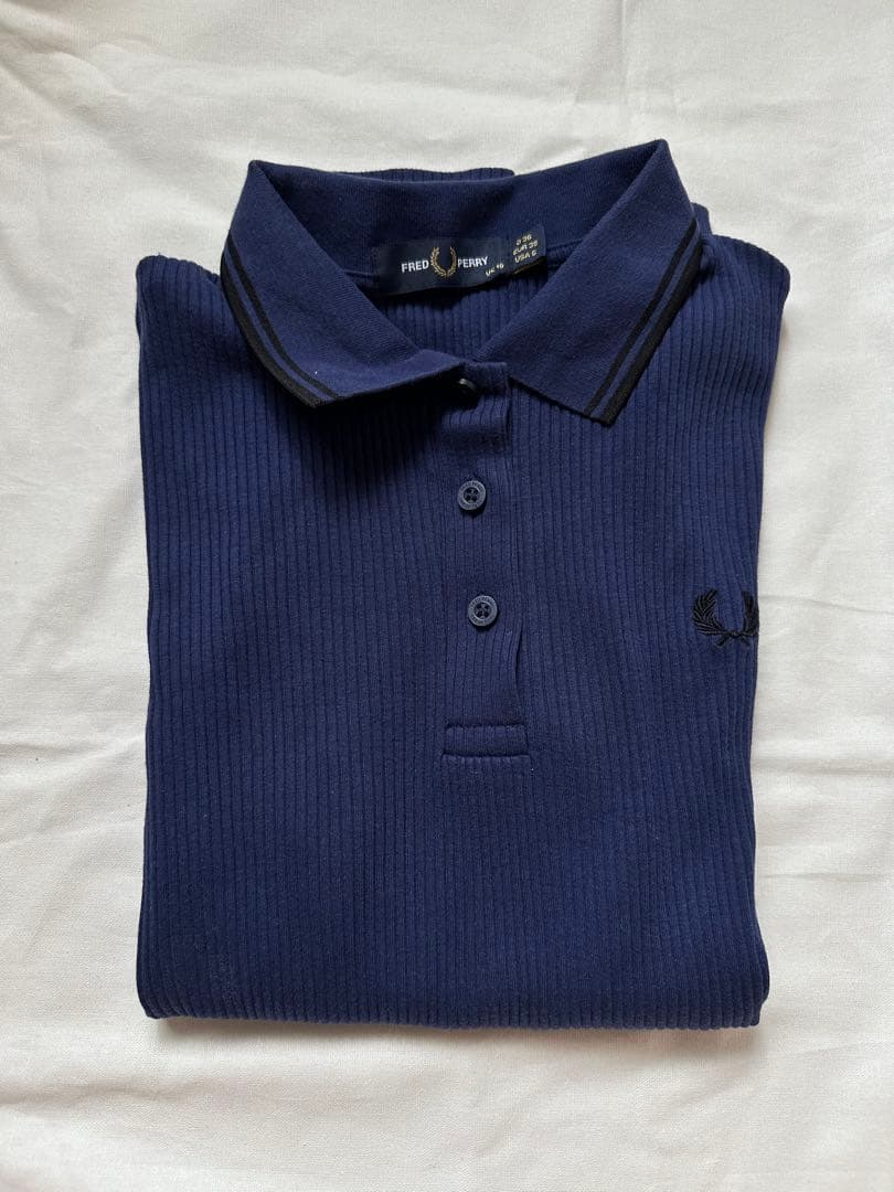 トップス Fred Perry Long Sleeve Ribbed Polo Shirt