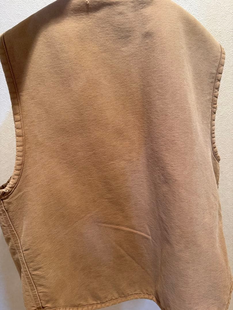 激レアCarhartt ベージュ フリース ベスト　ヴィンテージ