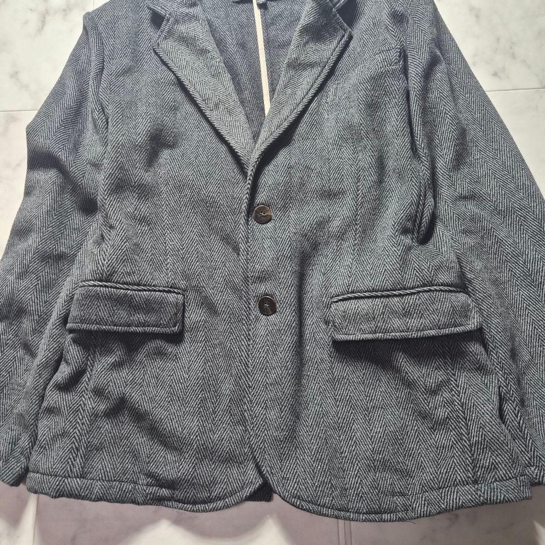【美品】カルバンクライン カシミヤ混 テーラードジャケット エルボーパッチ M