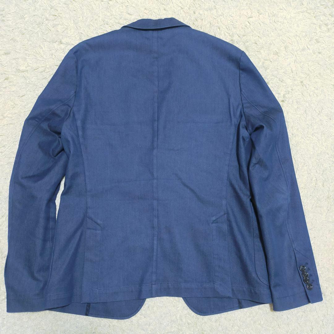 【極美品】ヒューゴボス・ジャケット・デニム・ストレッチ・インディゴブルー2XL～