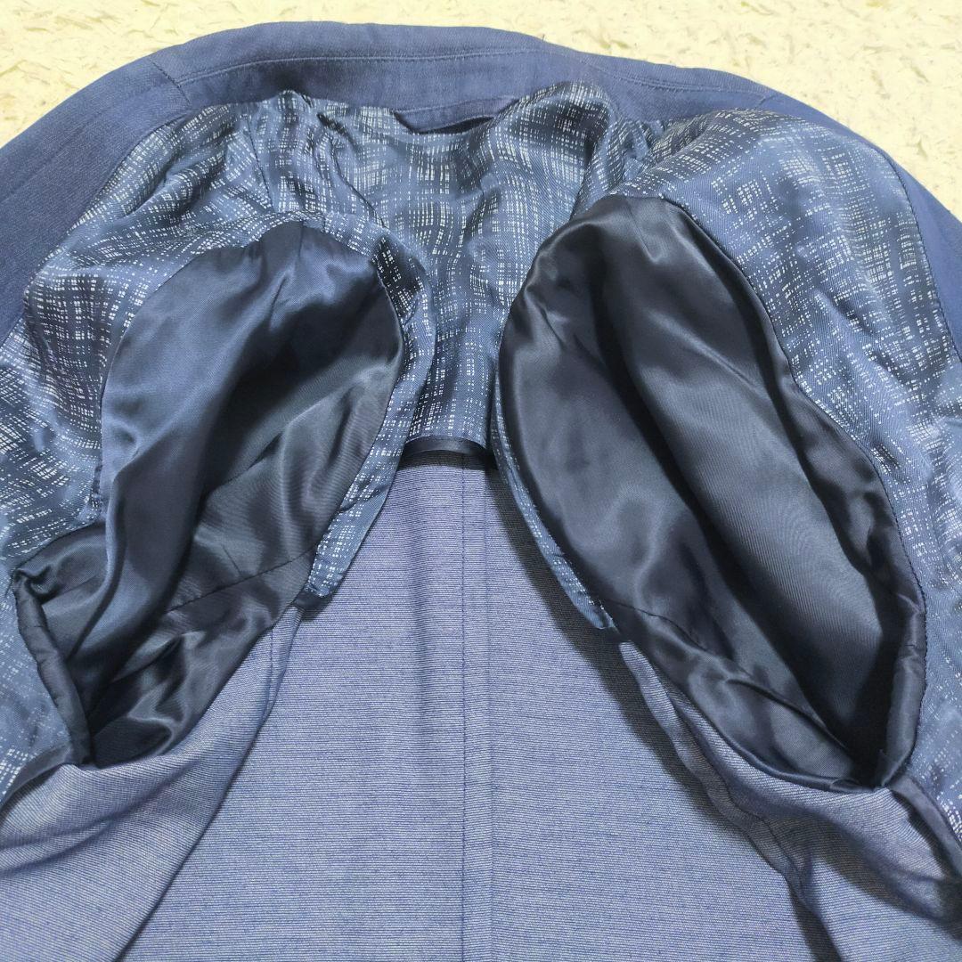 【極美品】ヒューゴボス・ジャケット・デニム・ストレッチ・インディゴブルー2XL～