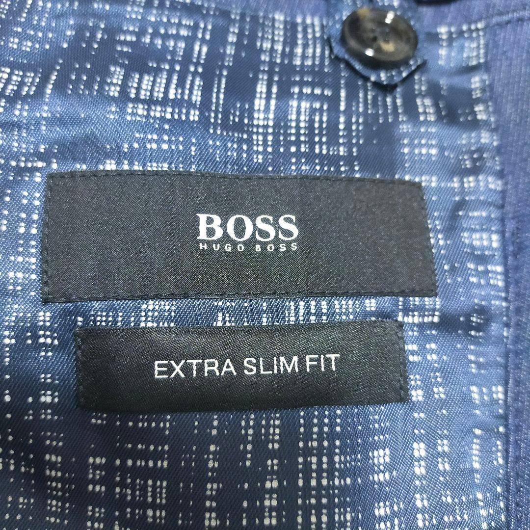 【極美品】ヒューゴボス・ジャケット・デニム・ストレッチ・インディゴブルー2XL～