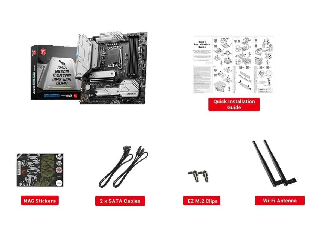 新品 MSI MAG B660M MORTAR MAX WIFI DDR4