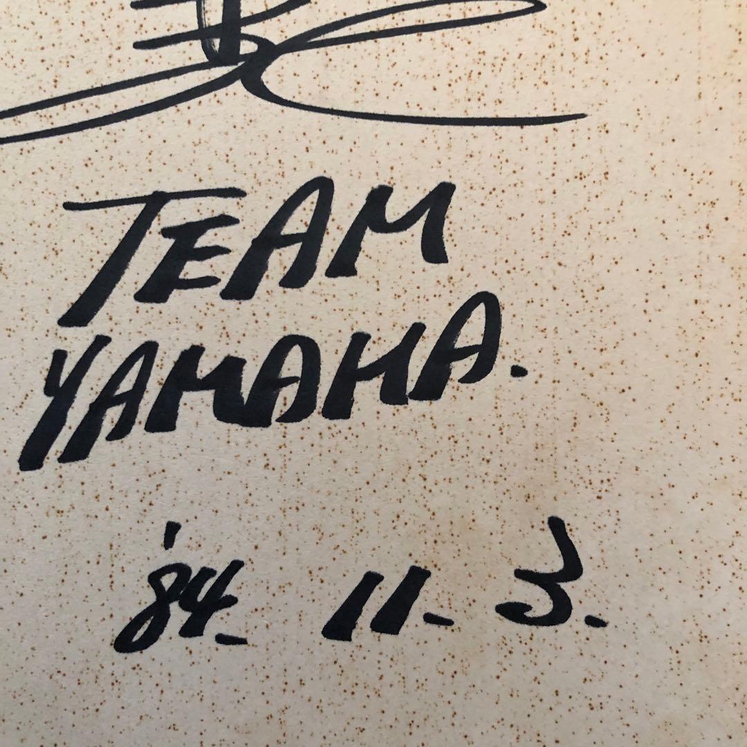 平忠彦　1980年代ヤマハワークスライダー 直筆サイン色紙 1984年11月3日