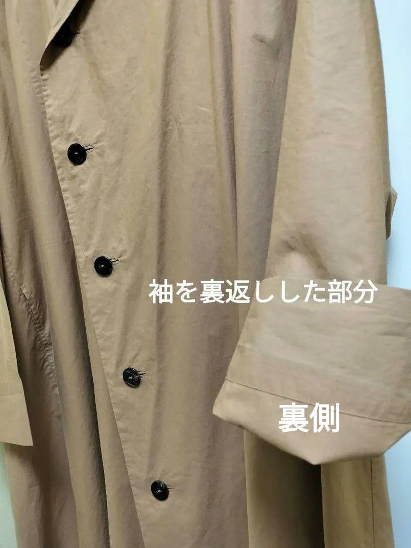 ヨーガンレール素敵な単衣薄手スプリングフレアコートキャメル色