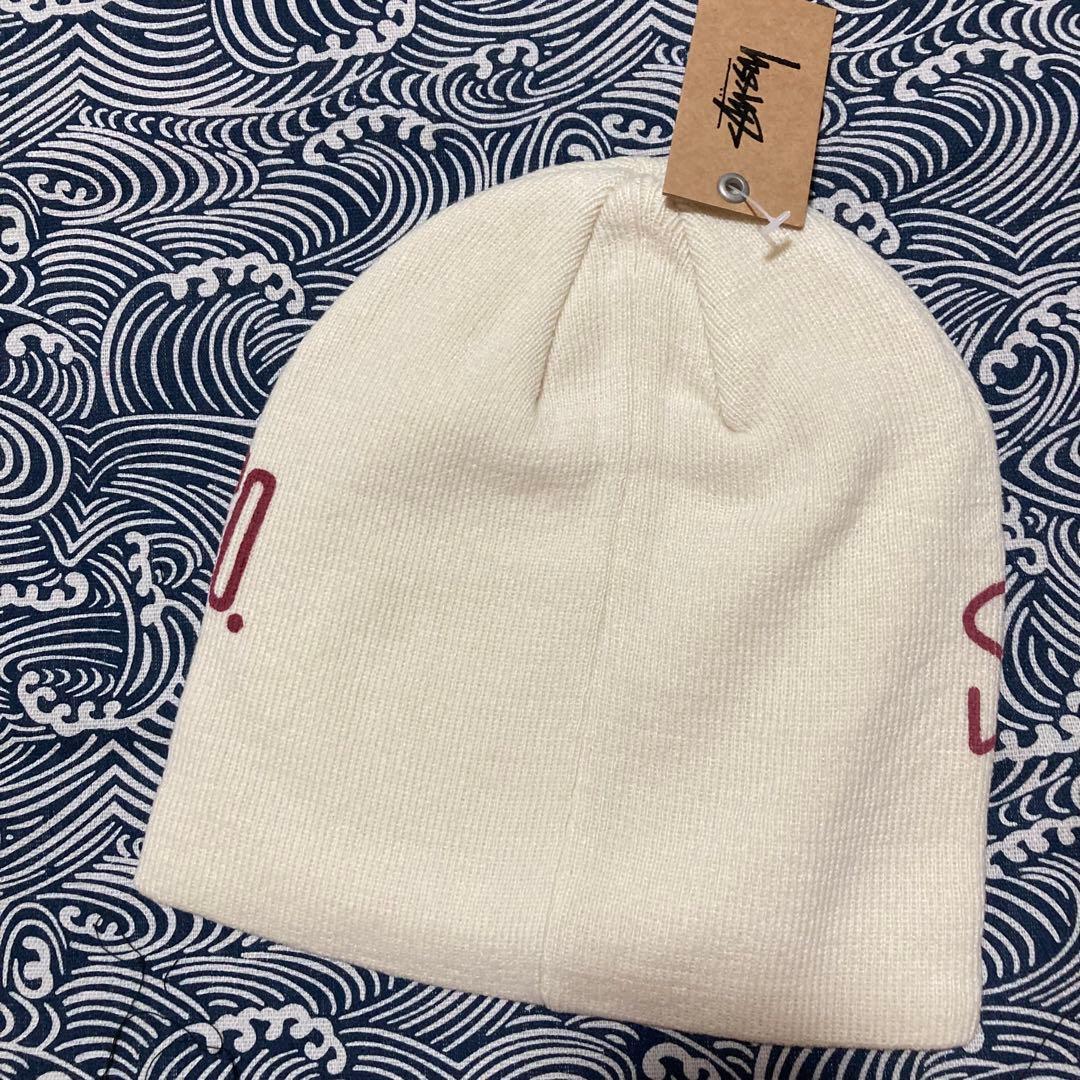 STUSSY WORKGEAR ニット帽 アイボリー