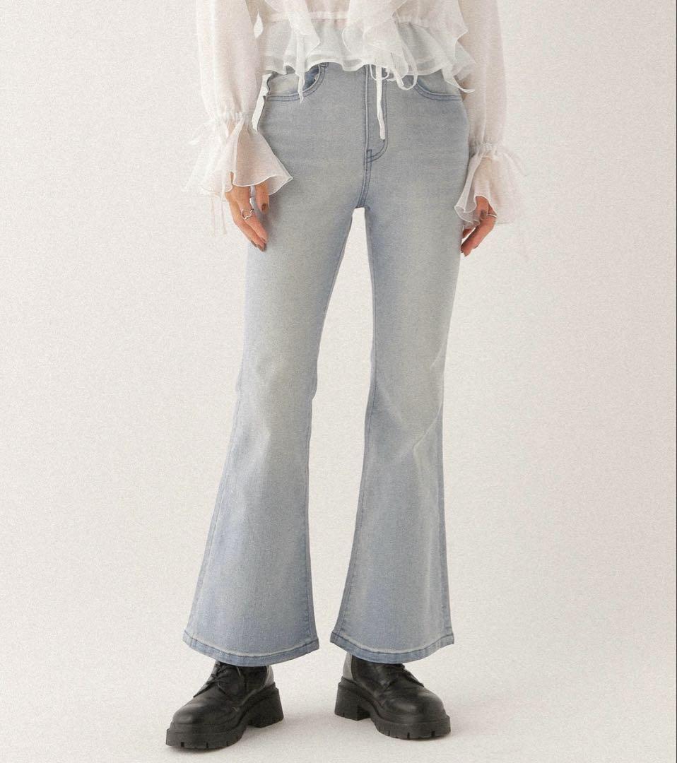 ヘザー 試着のみ 美品 HeatherISKOフレアデニムパンツ　575793