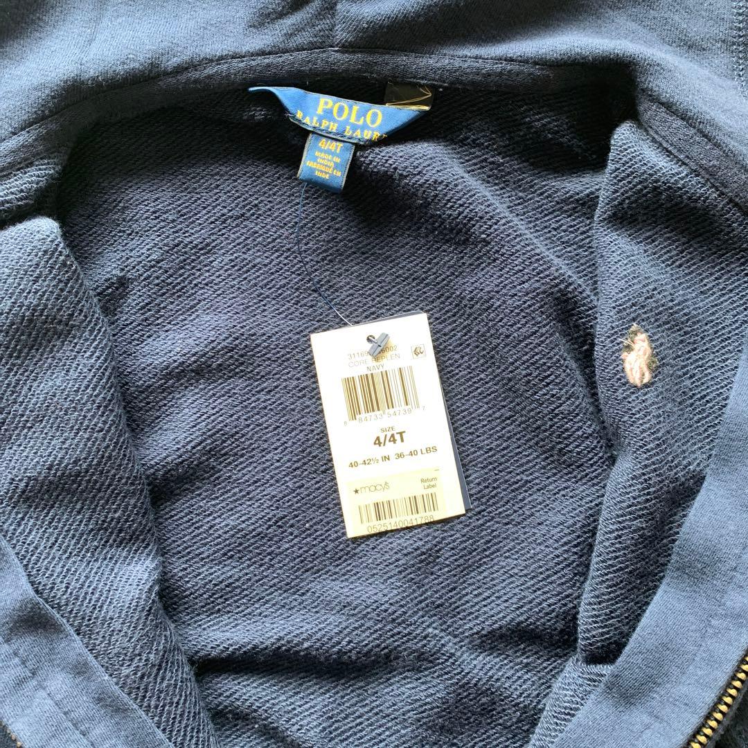 【新品】Polo Ralph Lauren フード付きスエット セットアップ4T
