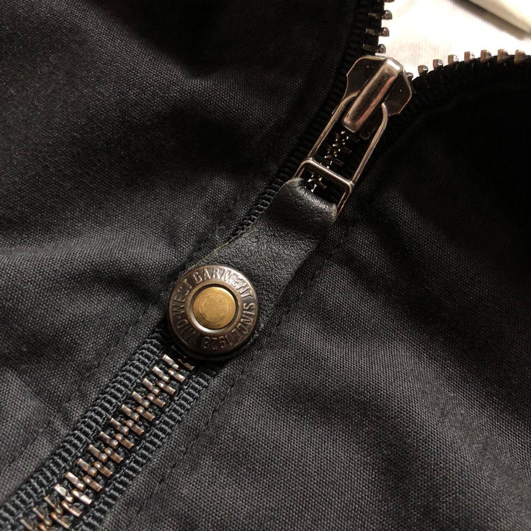 90sヴィンテージ カナダ製 ダービーブルゾン ネイティブウエスタン黒 刺繍 L