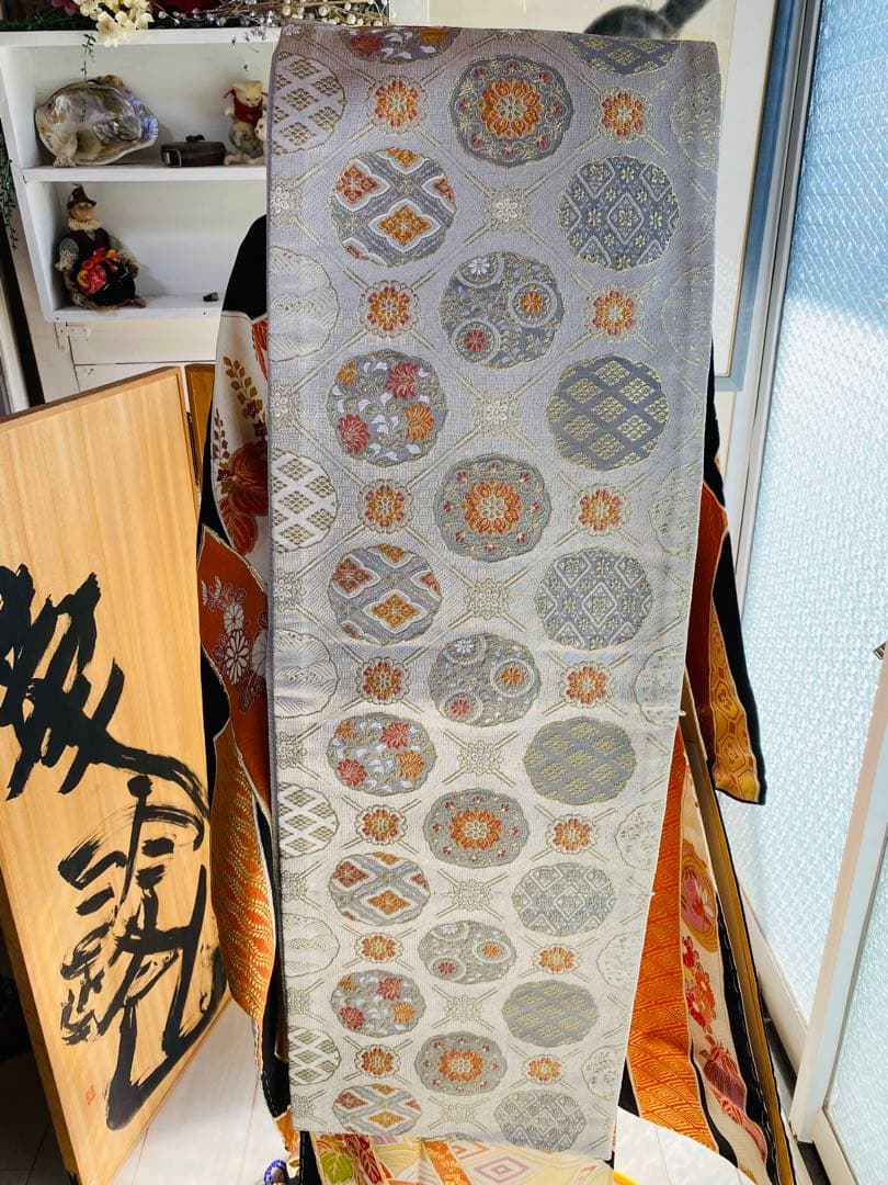 KK★ 様F69中振袖 正絹（袋帯 重ね衿 帯揚げ 帯締め 帯飾りプレゼント