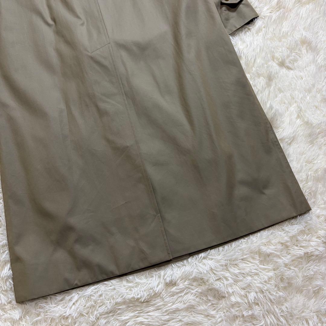 美品 80～90s バーバリー ステンカラーコート レディース 白タグ 玉虫XL