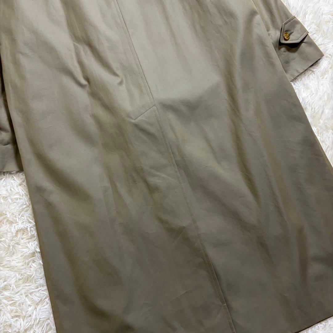 美品 80～90s バーバリー ステンカラーコート レディース 白タグ 玉虫XL