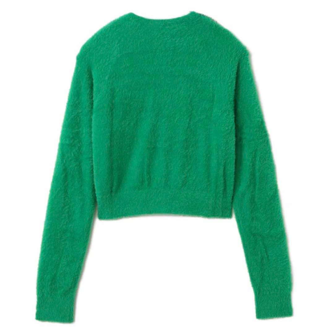 新品2XL⭐️adidas フラッフィーニット カーディガン グリーン 重盛さと美
