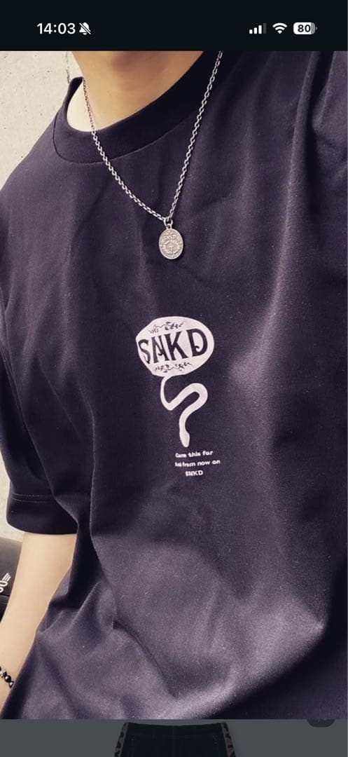 snaked lows SNKD ブラック Tシャツ