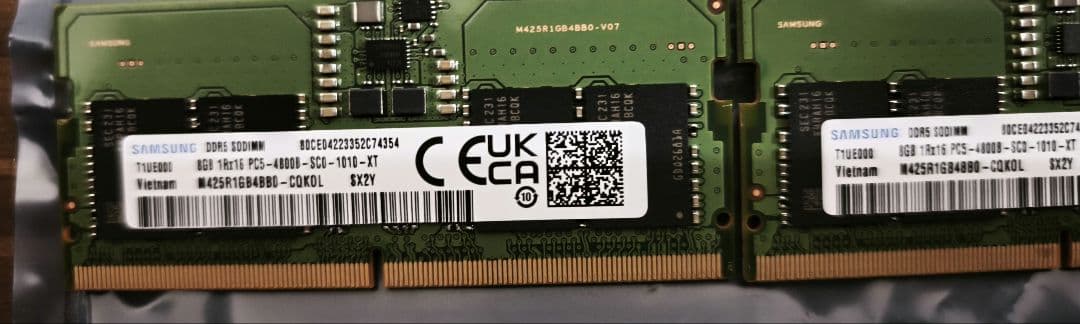Samsung DDR5 ノート用メモリ DDR5-4800 8x2 16GB