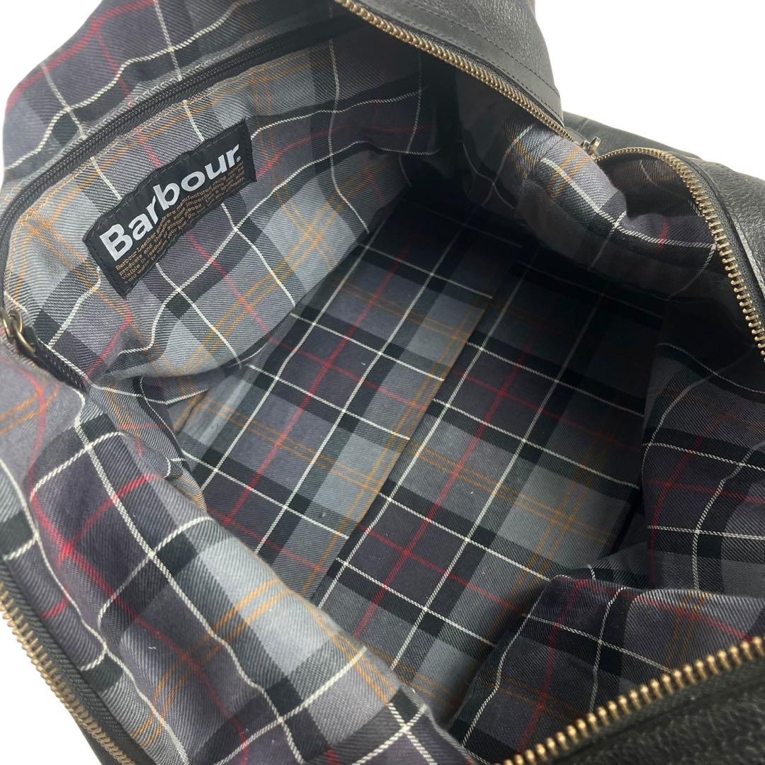 激レア　美品 バブアー　ボストンバッグ　2way レザー　ブラック ショルダー