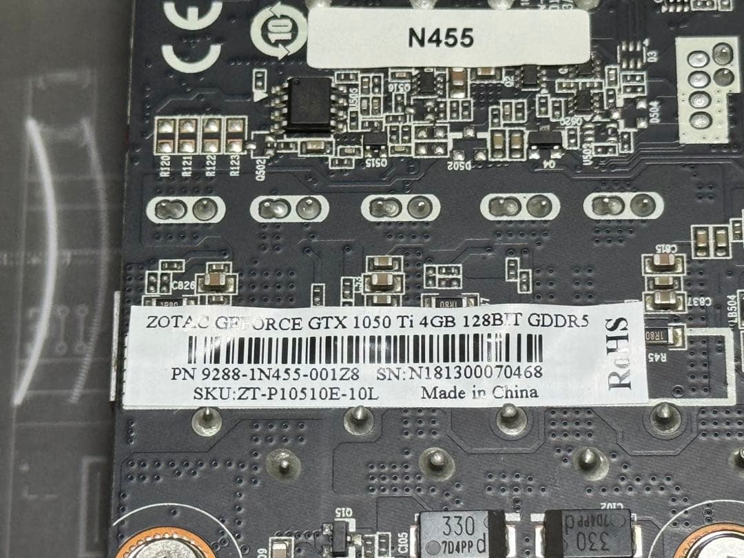 グラフィックボード・グラボ・ビデオカード ZOTAC GEFORCE GTX 1050 Ti 4GB