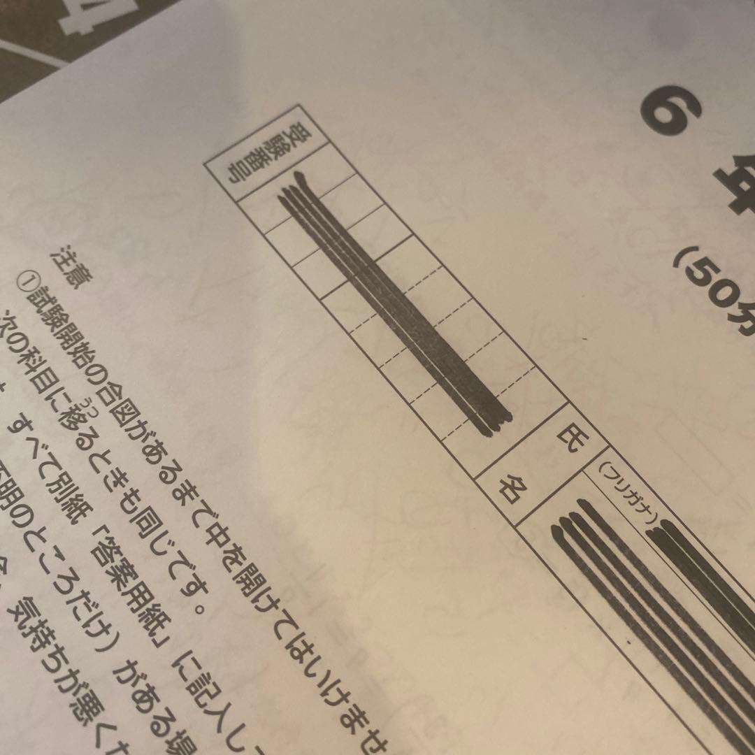 2024年度　6年　前期　育成テスト　公開模試　春期講習　夏期講習　テスト