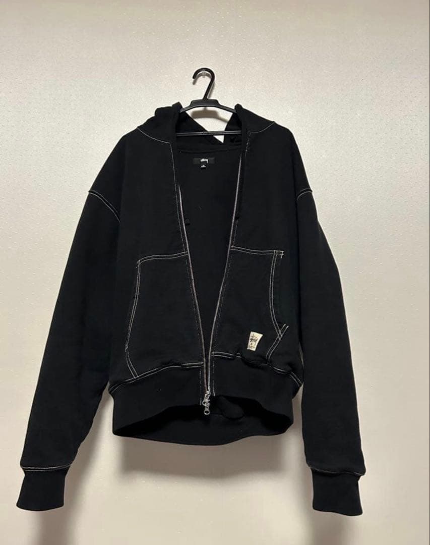 【希少】stussy ジップアップパーカー ダブルジップ Mサイズ
