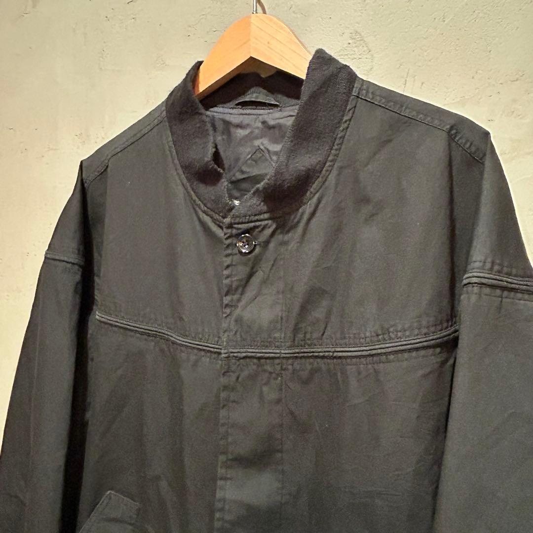 90s カップショルダージャケット　ダービージャケット　ブラック　短丈　Lサイズ