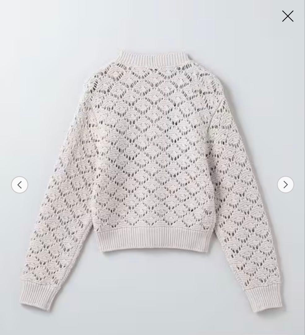 美品♡ 6(ROKU) スカシ Vネック カーディガン