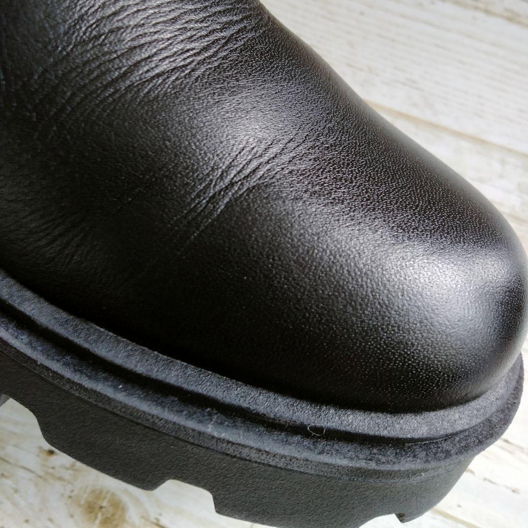 無印良品✦レザー　サイドゴア　チェルシーブーツ　ブラック25cm