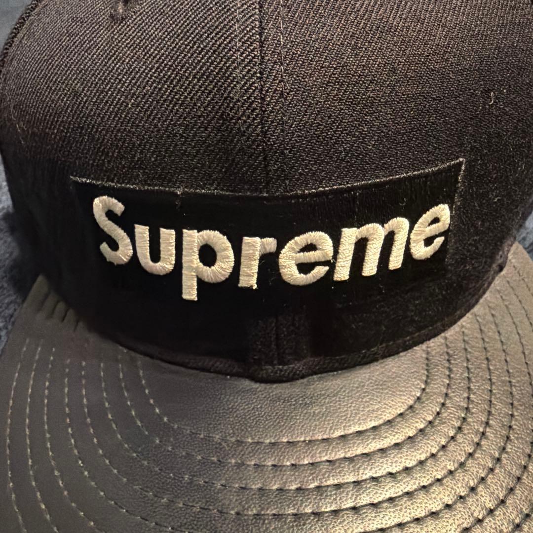 supreme newera キャップ 7 3/8 59FIFTY ブラック