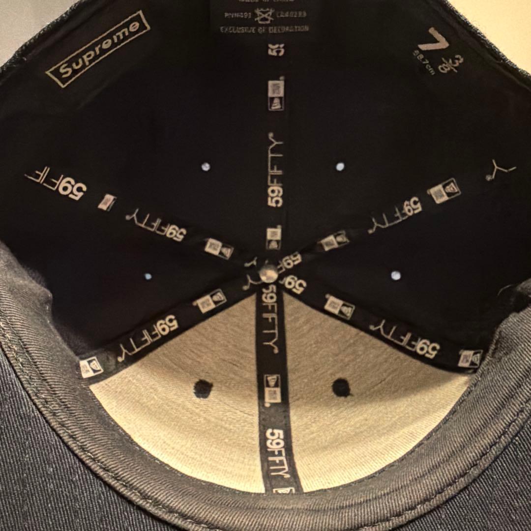 supreme newera キャップ 7 3/8 59FIFTY ブラック