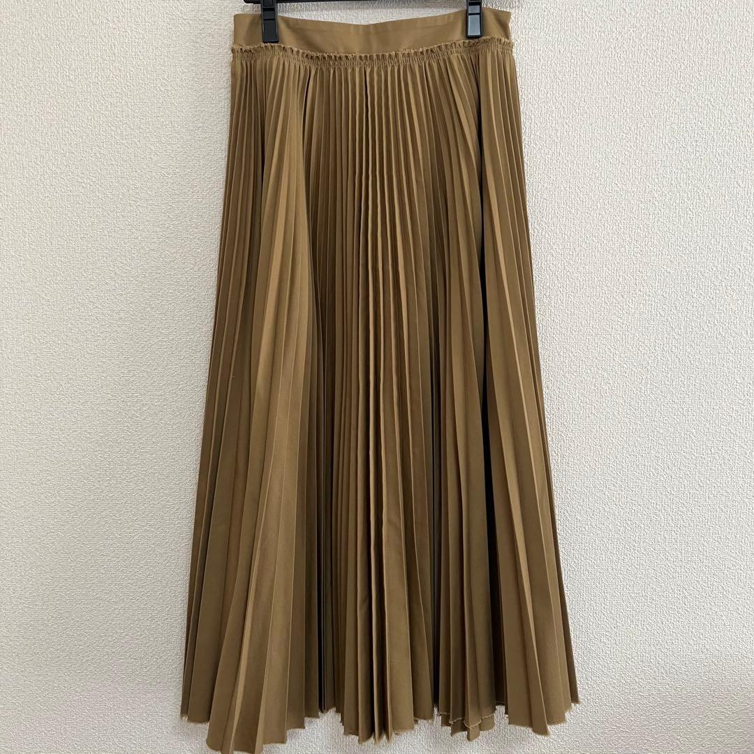 未使用品✨YLEVE チノロングプリーツスカート サイズ1 ベージュ マキシ丈