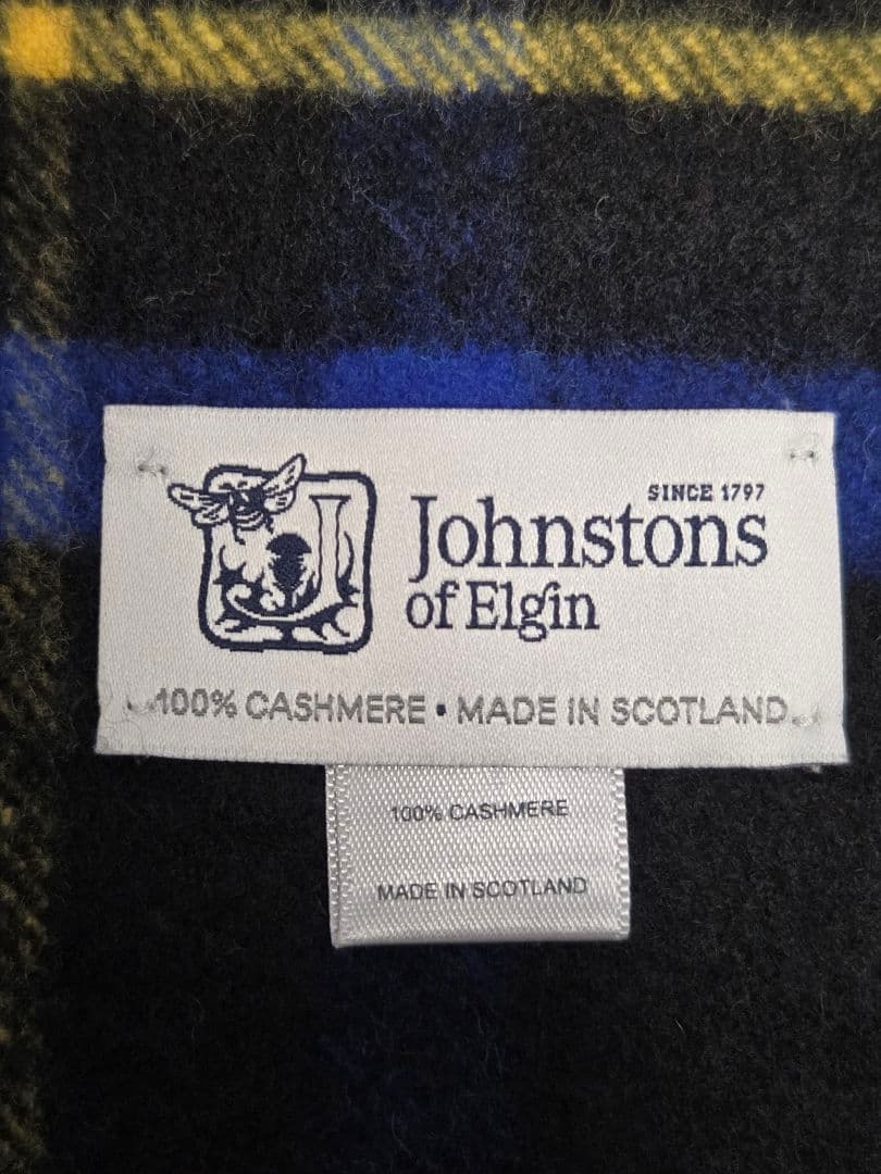 美品 Johnstons of Elgin カシミヤ100％ 大判ストール