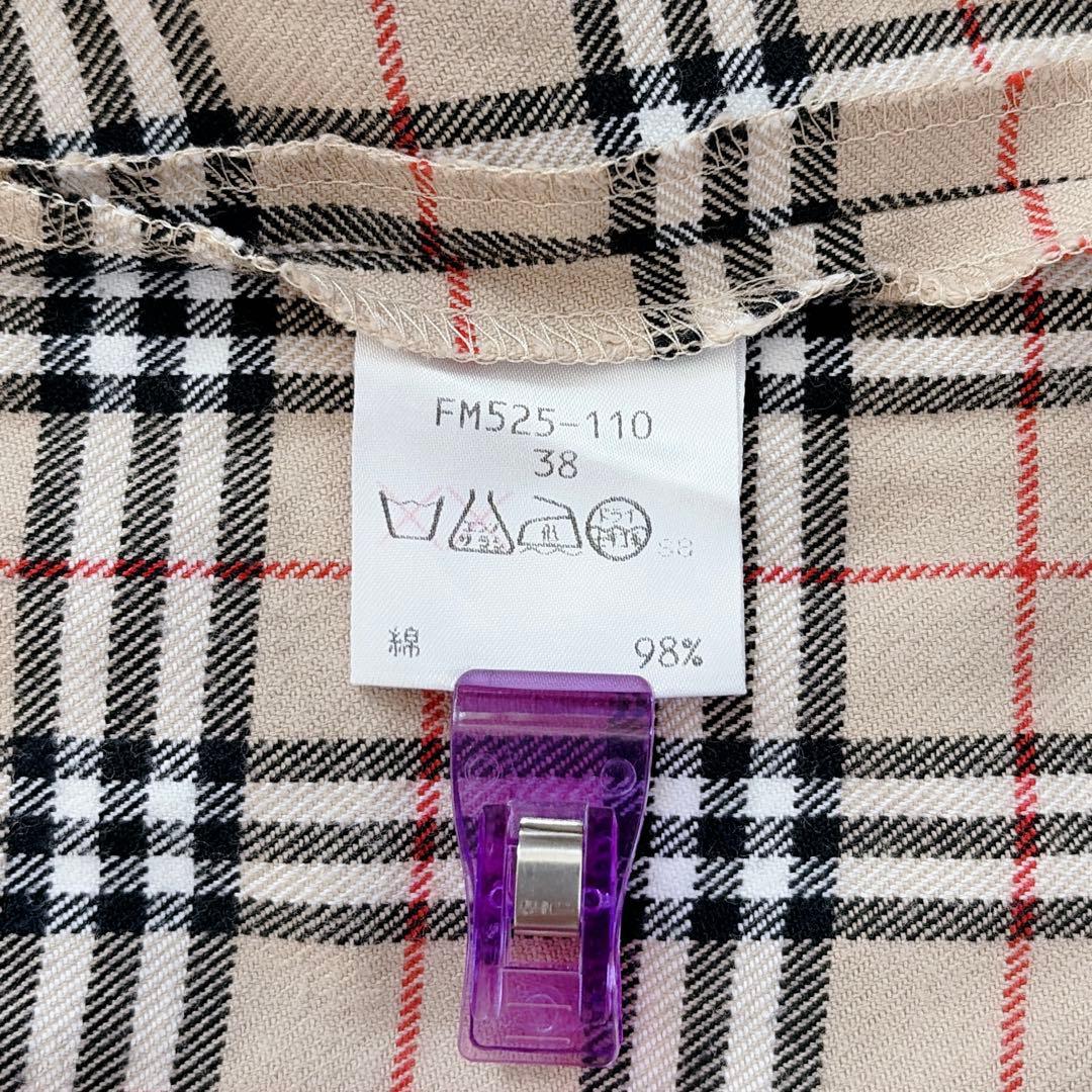 BURBERRY ノバチェック 半袖シャツワンピース38 美シルエット