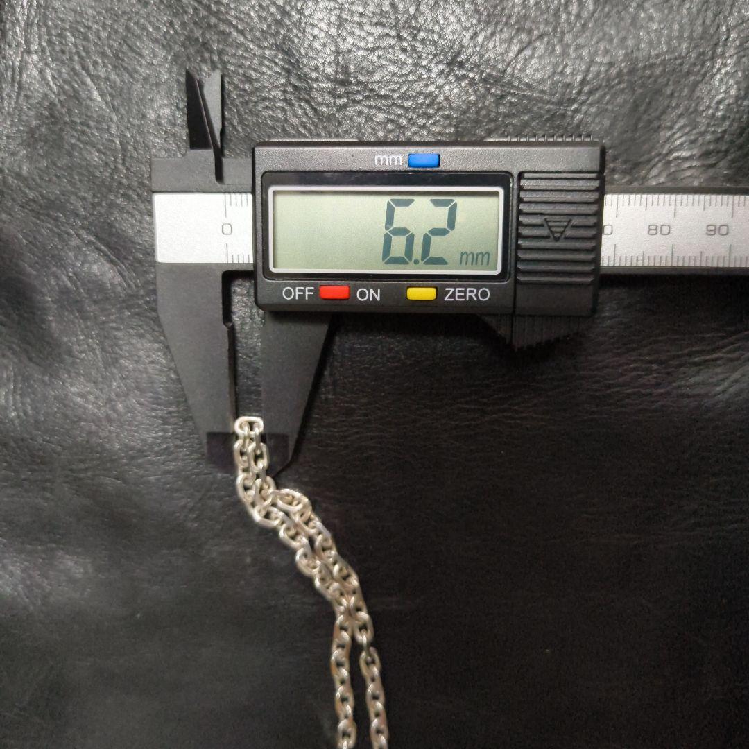 シルバー925 超太目 太角チェーン ネックレス 約52cm 18.2g