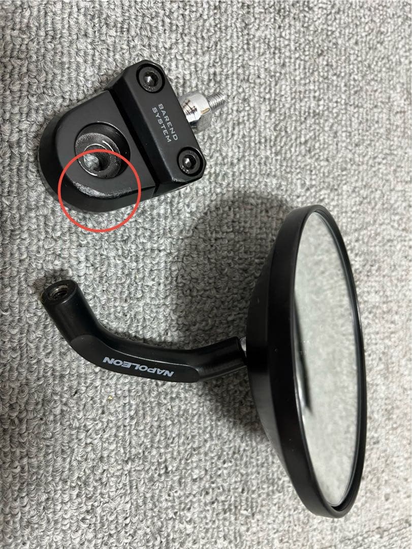 バーエンドミラー　タナックス　バレンネオミラーC（ブラック）　2本セット
