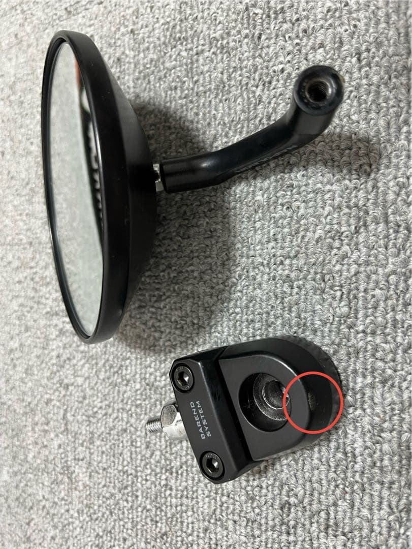 バーエンドミラー　タナックス　バレンネオミラーC（ブラック）　2本セット