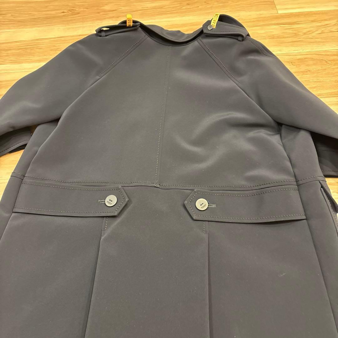 FOXEY NEW YORK ジップアップコート ネイビー　七分袖 ストレッチ