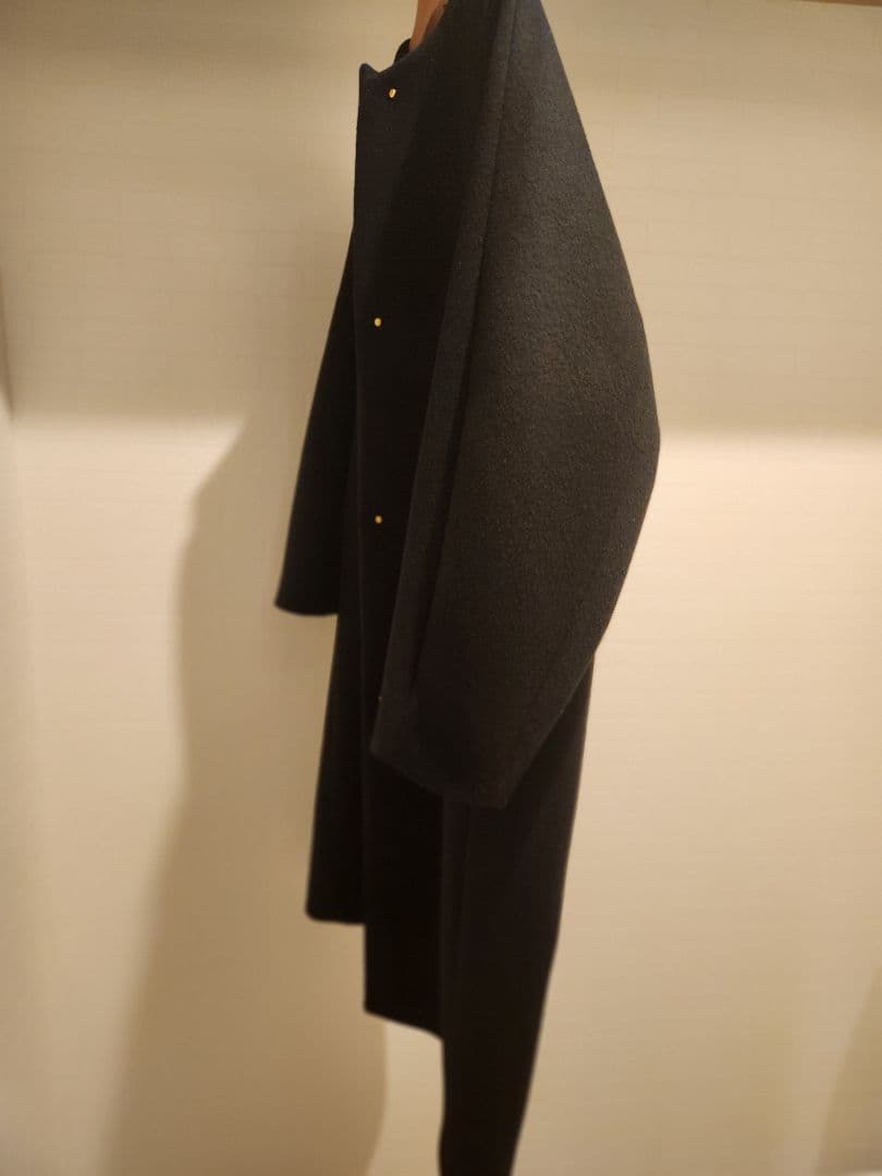 spick and span S160 ビーバーノーカラーコート ブラック38