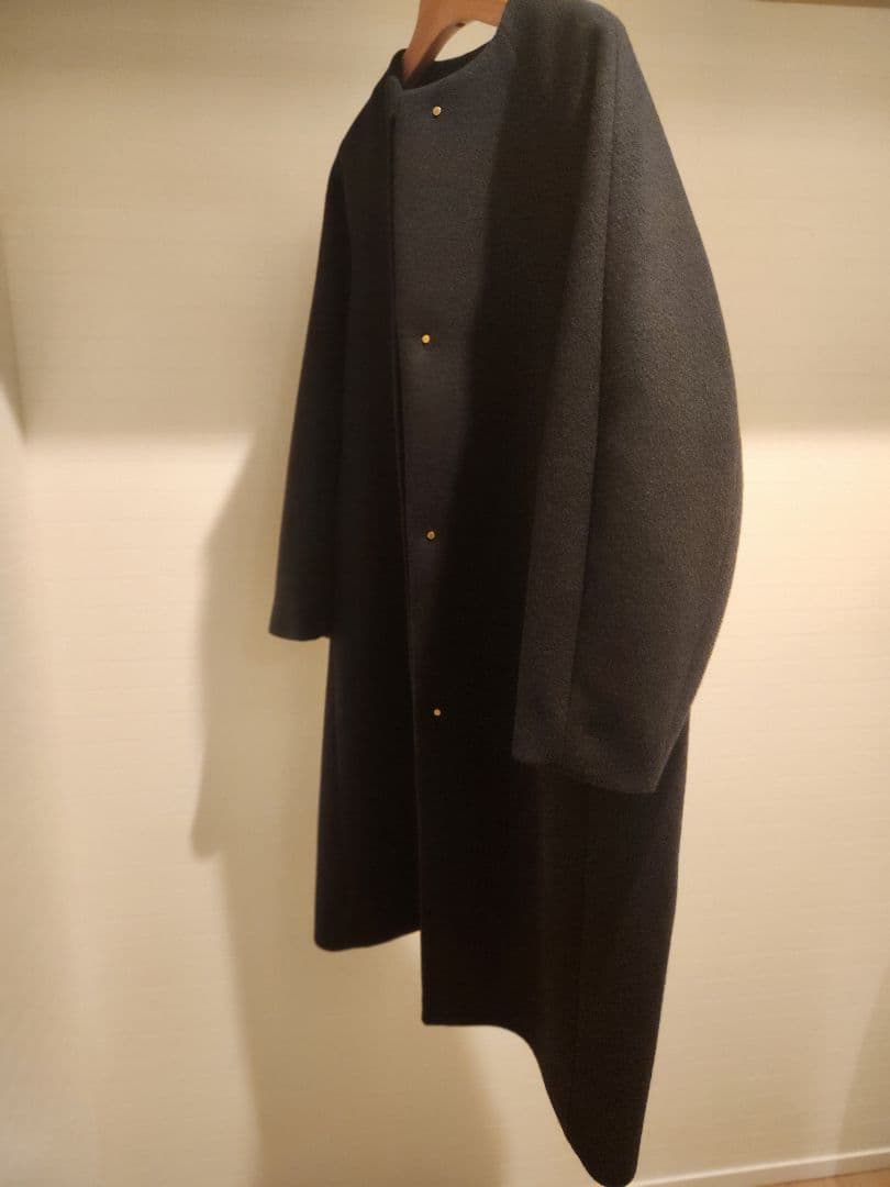 spick and span S160 ビーバーノーカラーコート ブラック38