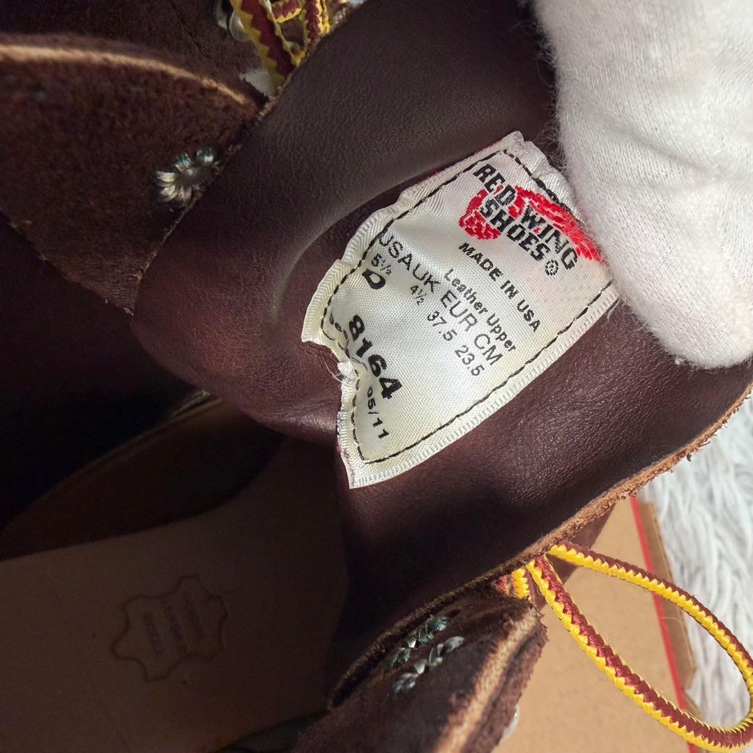 未使用級/箱有り✨REDWING 8164 スエード ブーツ 23.5 濃茶
