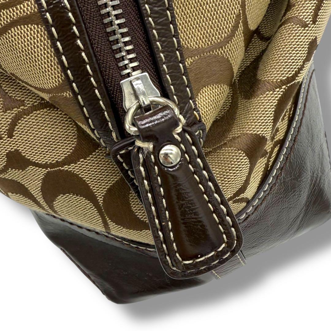 【美品】COACH　コーチ　ショルダーバッグ　ミニボストンバッグ　シグネチャー