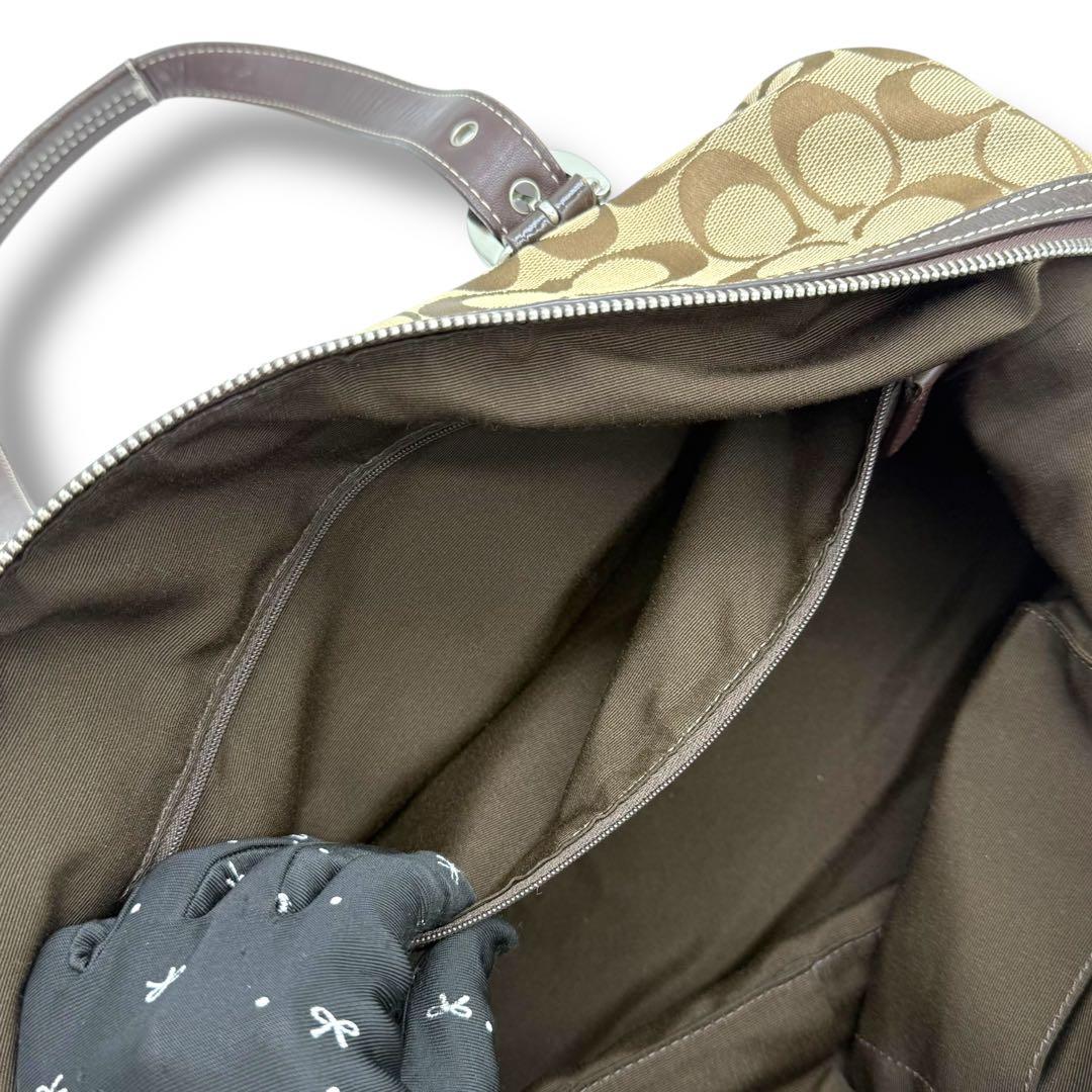 【美品】COACH　コーチ　ショルダーバッグ　ミニボストンバッグ　シグネチャー