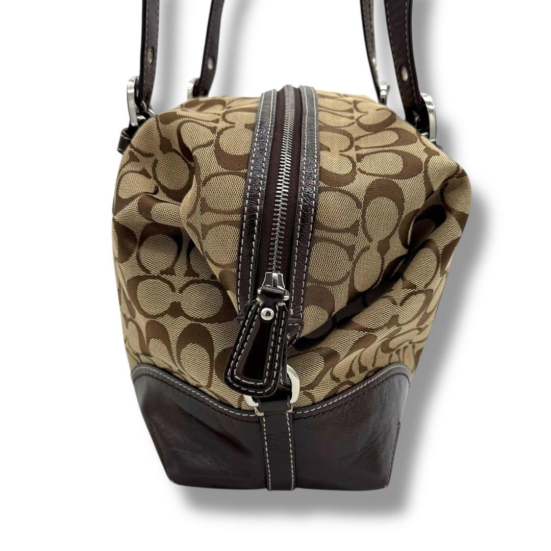 【美品】COACH　コーチ　ショルダーバッグ　ミニボストンバッグ　シグネチャー
