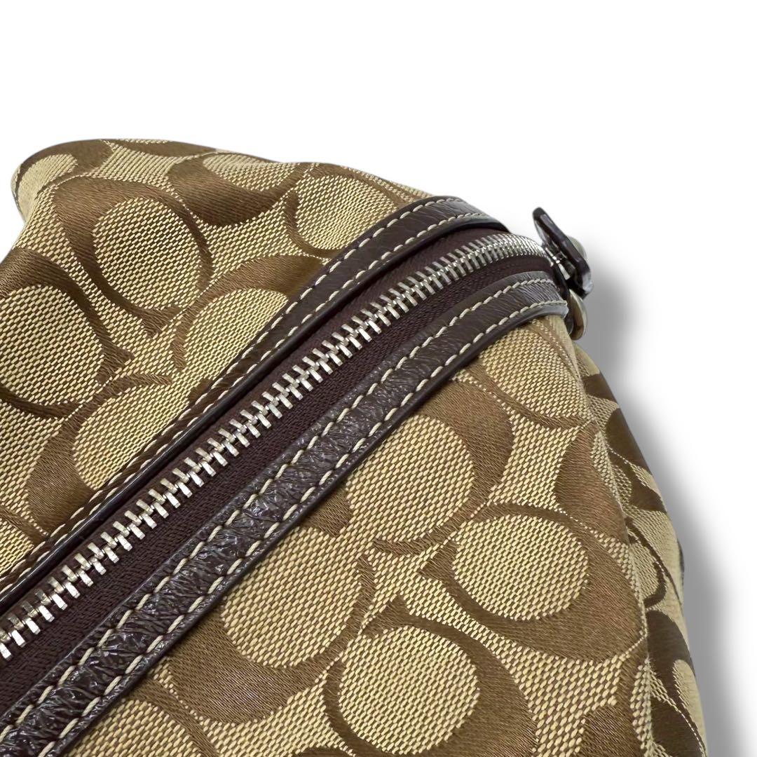 【美品】COACH　コーチ　ショルダーバッグ　ミニボストンバッグ　シグネチャー
