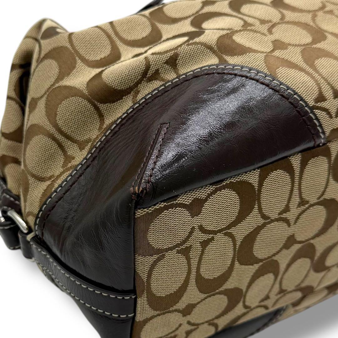 【美品】COACH　コーチ　ショルダーバッグ　ミニボストンバッグ　シグネチャー